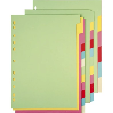 Office Depot A4 karton 10 részes elválasztólap Office Depot A4 karton 10 részes elválasztólap