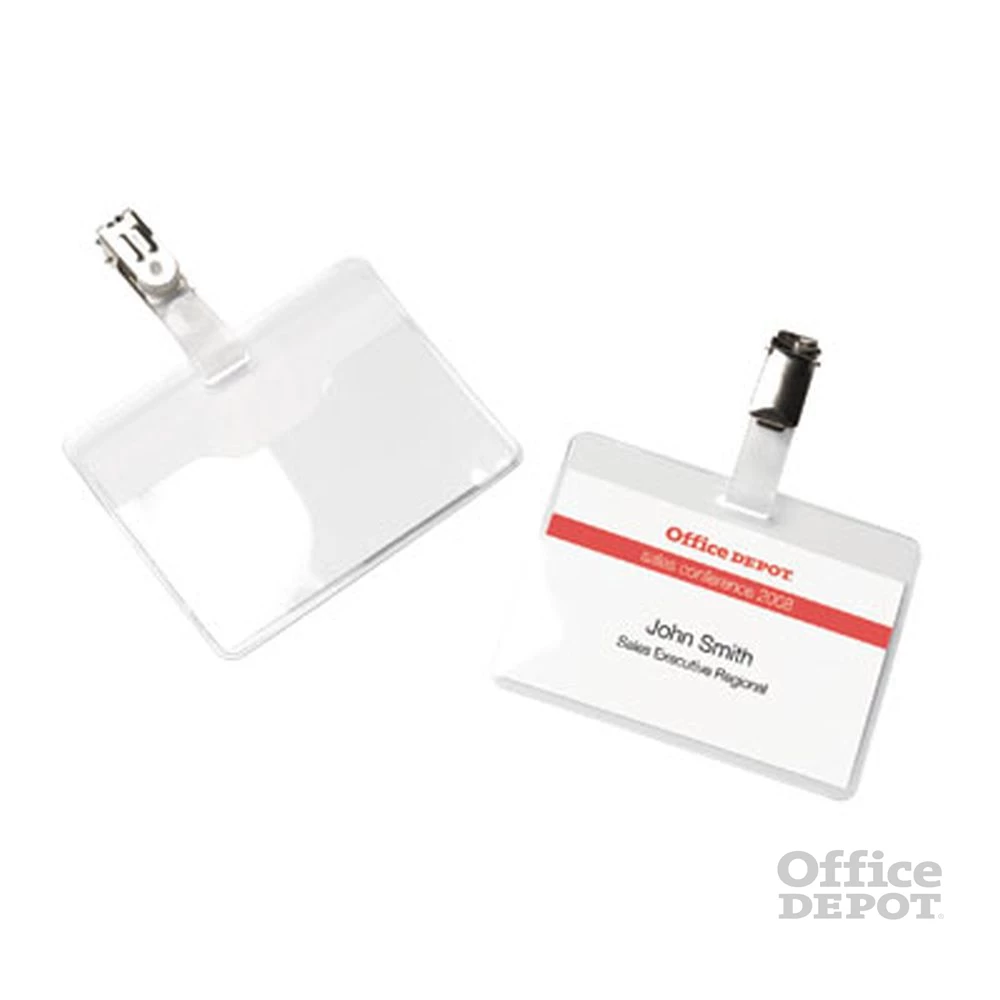 Office Depot 90x60mm klippes fekvő 50db névkitűző