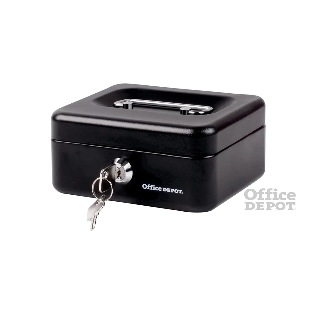 Office Depot mini fekete pénzkazetta