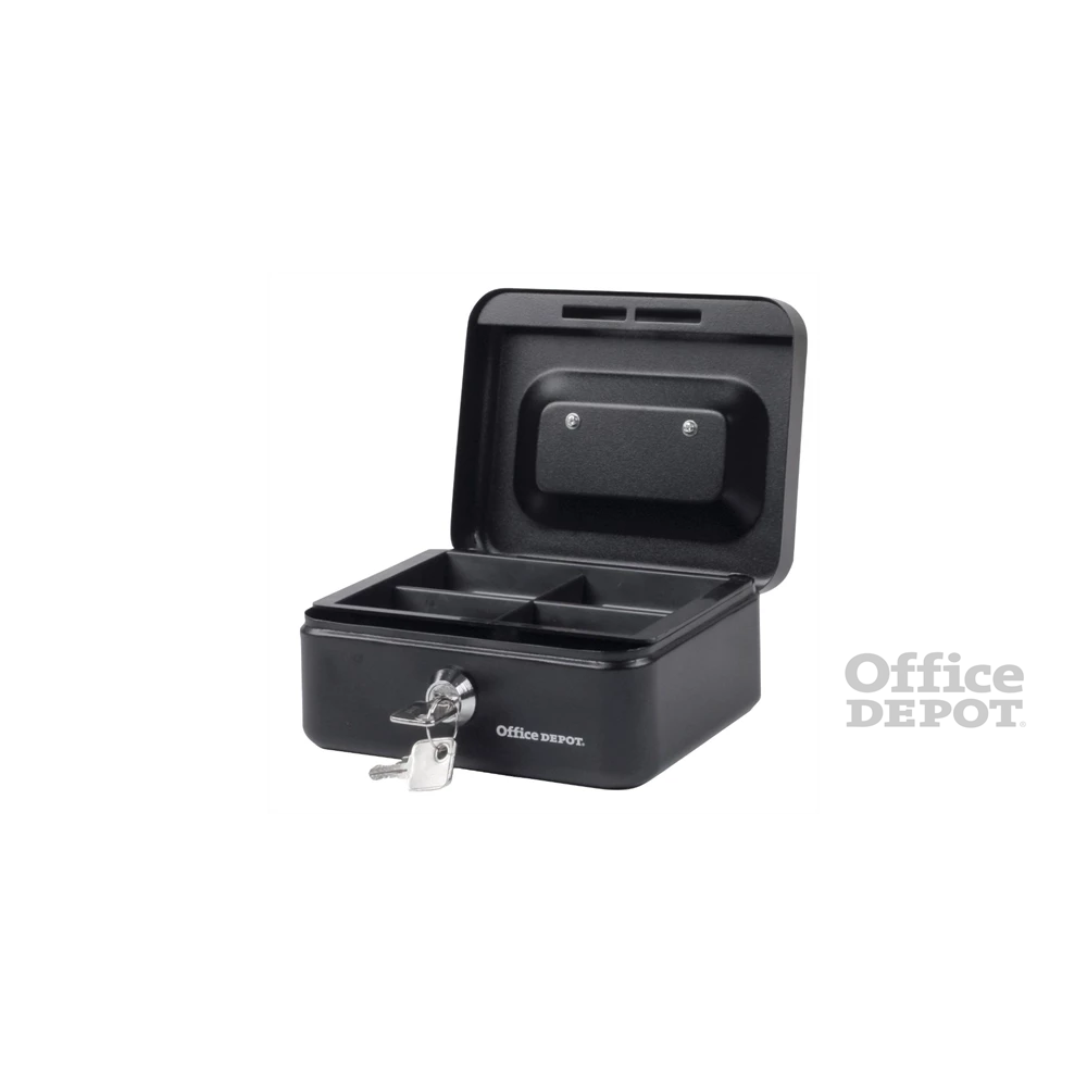 Office Depot mini fekete pénzkazetta
