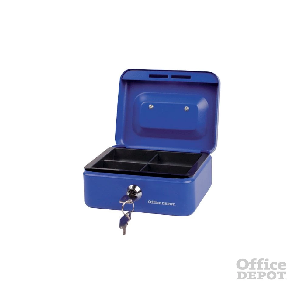 Office Depot mini pénzkazetta kék