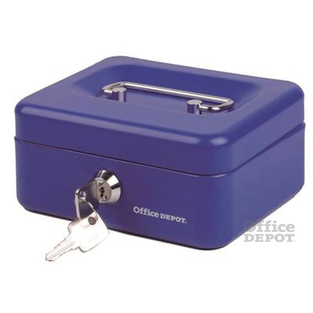 Office Depot mini pénzkazetta kék