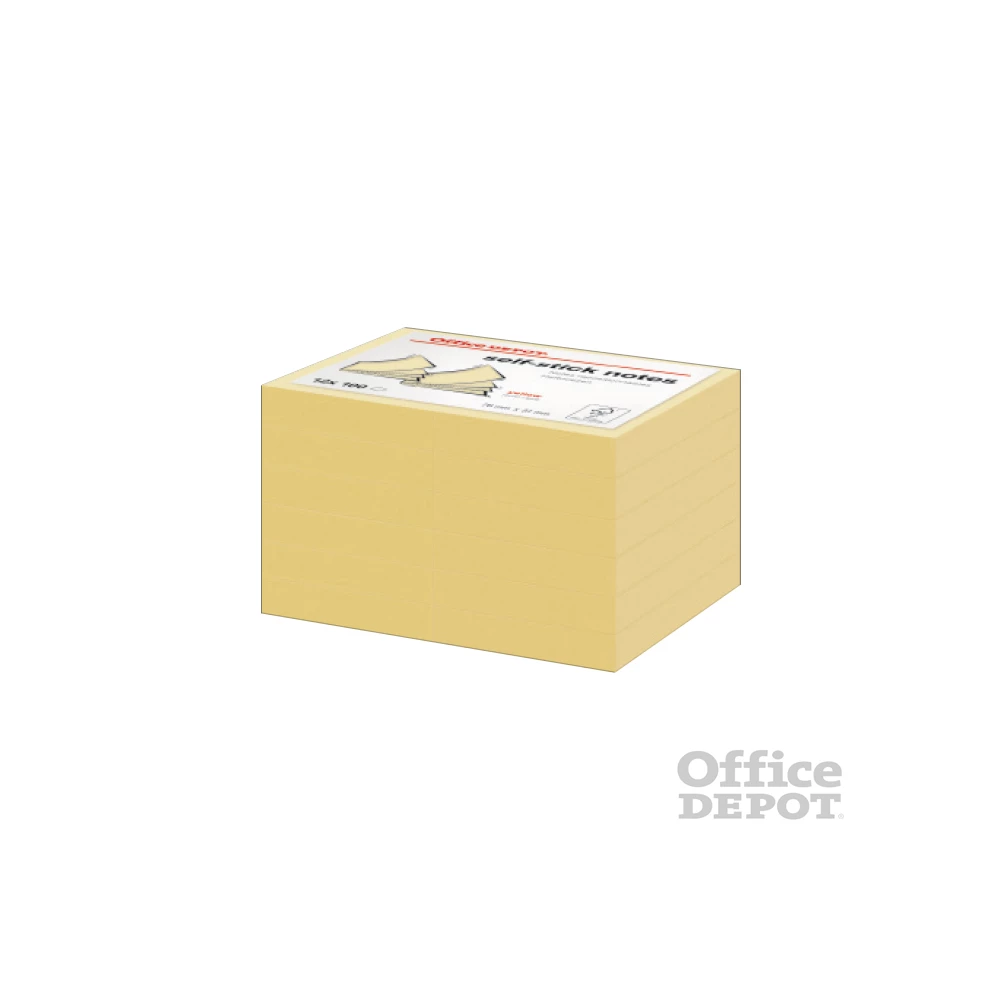 Office Depot 51x76mm öntapadós 12 tömbös jegyzettömb