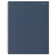 Office Depot A4+  sötétkék keményfedeles, lefűzhető kockás spirálfüzet