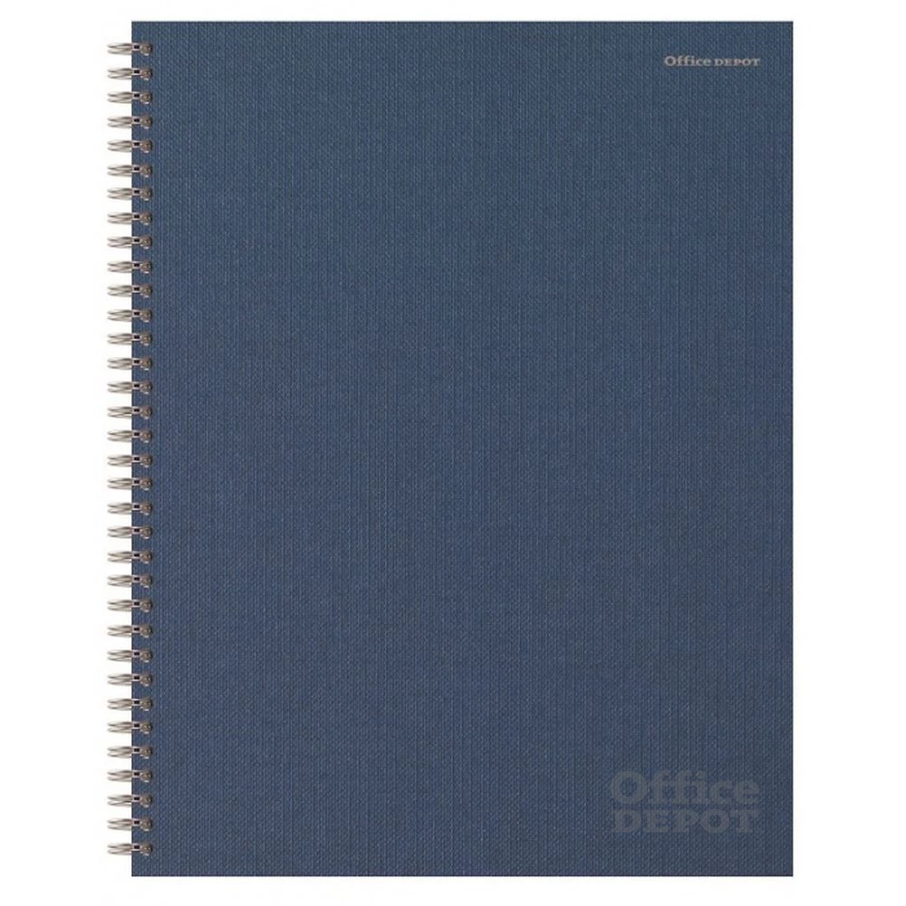 Office Depot A4+  sötétkék keményfedeles, lefűzhető kockás spirálfüzet