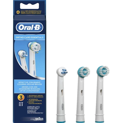 Oral-B Ortho Care Essentials 3 db-os fogkefefej szett Oral-B Ortho Care Essentials 3 db-os fogkefefej szett