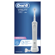 Oral-B Vitality 100 Sensitive Clean fehér elektromos fogkefe Oral-B Vitality 100 Sensitive Clean fehér elektromos fogkefe