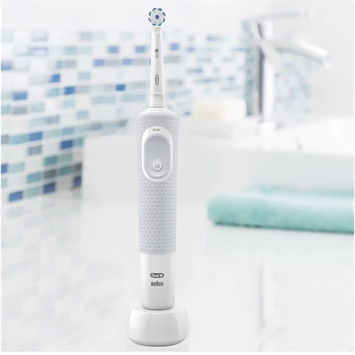 Oral-B Vitality 100 Sensitive Clean fehér elektromos fogkefe Oral-B Vitality 100 Sensitive Clean fehér elektromos fogkefe