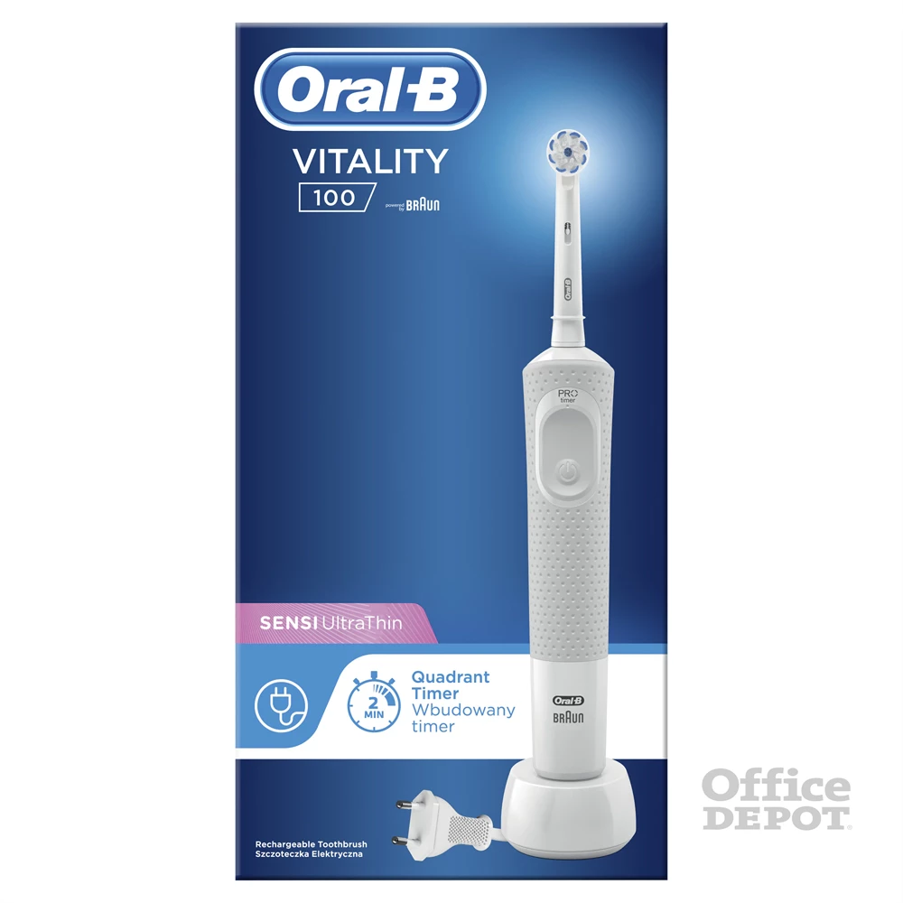 Oral-B Vitality 100 Sensitive Clean fehér elektromos fogkefe