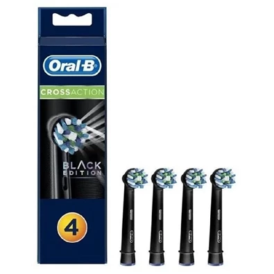 Oral-B EB50BK-4 Cross Action Black 4 db-os elektromos fogkefe pótfej szett Oral-B EB50BK-4 Cross Action Black 4 db-os elektromos fogkefe pótfej szett