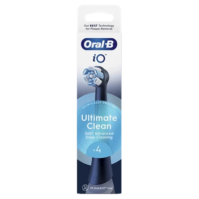 Oral-B iO Ultimate Clean Black 4 db-os fogkefefej szett - új