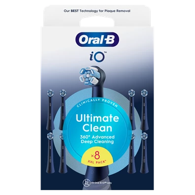 Oral-B iO Ultimate Clean Black XXL 8 db-os fogkefefej szett Oral-B iO Ultimate Clean Black XXL 8 db-os fogkefefej szett