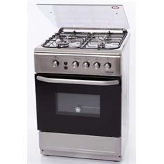 Orion FGO-600I inox, szabadonálló, gáz, kombinált, főzőzóna: 4, sütő:64L, grill, tűzhely