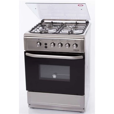 Orion FGO-600I inox, szabadonálló, gáz, kombinált, főzőzóna: 4, sütő:64L, grill, tűzhely