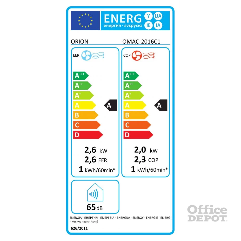 Orion OMAC-2016C1 fehér-fekete hűtő-fűtő mobilklíma