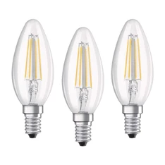 Osram Base átlátszó üveg búra/4W/470lm/4000K/E14/dobozos LED gyertya izzó 3 db Osram Base átlátszó üveg búra/4W/470lm/4000K/E14/dobozos LED gyertya izzó 3 db