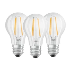 Osram Base átlátszó üveg búra/7W/806lm/2700K/E27/dobozos LED körte izzó 3 db