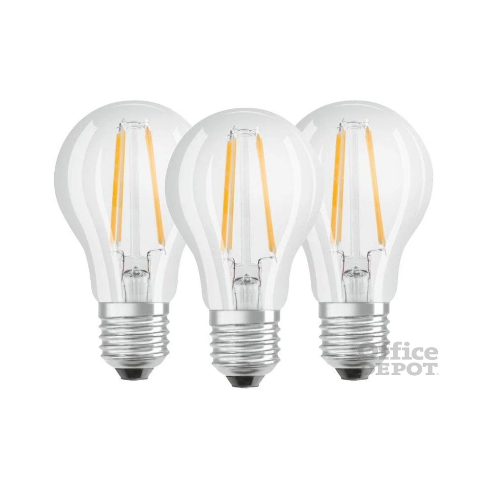 Osram Base átlátszó üveg búra/7W/806lm/2700K/E27/dobozos LED körte izzó 3 db
