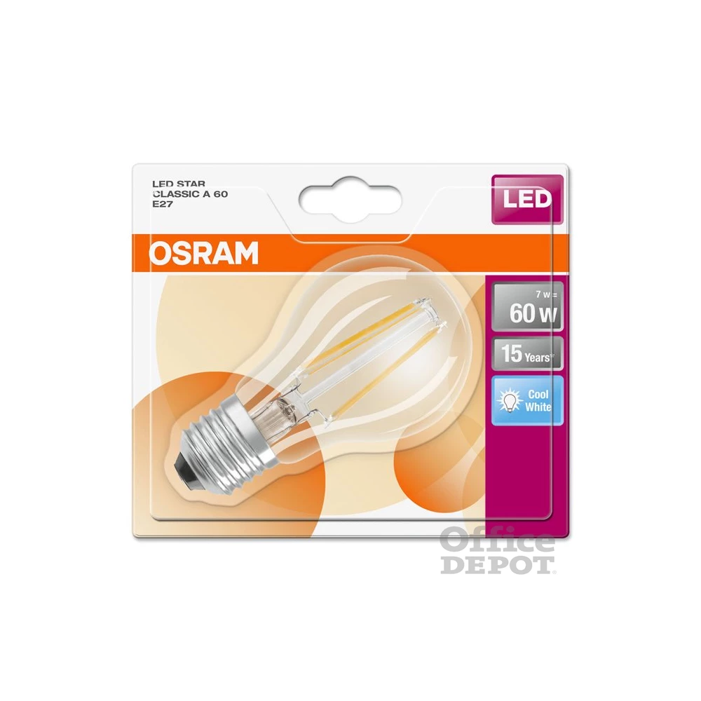 OSRAM LED STAR CL A FIL 60 7W/840 E27 filament LED fényforrás