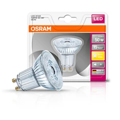 Osram Star PAR16 üveg ház/4,3W/350lm/2700K/GU10/230V/36fok/81lm/W LED spot izzó Osram Star PAR16 üveg ház/4,3W/350lm/2700K/GU10/230V/36fok/81lm/W LED spot izzó
