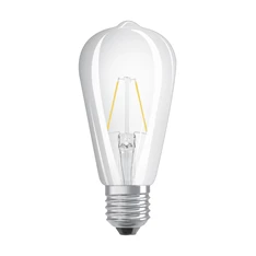 Osram Star átlátszó üveg búra/2,5W/250lm/2700K/E27 LED Edison körte izzó Osram Star átlátszó üveg búra/2,5W/250lm/2700K/E27 LED Edison körte izzó