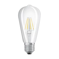 Osram Star átlátszó üveg búra/4,5W/470lm/2700K/E27 LED Edison körte izzó Osram Star átlátszó üveg búra/4,5W/470lm/2700K/E27 LED Edison körte izzó
