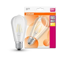 Osram Star átlátszó üveg búra/4,5W/470lm/2700K/E27 LED Edison körte izzó Osram Star átlátszó üveg búra/4,5W/470lm/2700K/E27 LED Edison körte izzó