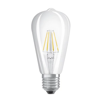 Osram Star átlátszó üveg búra/4,5W/470lm/2700K/E27 LED Edison körte izzó Osram Star átlátszó üveg búra/4,5W/470lm/2700K/E27 LED Edison körte izzó