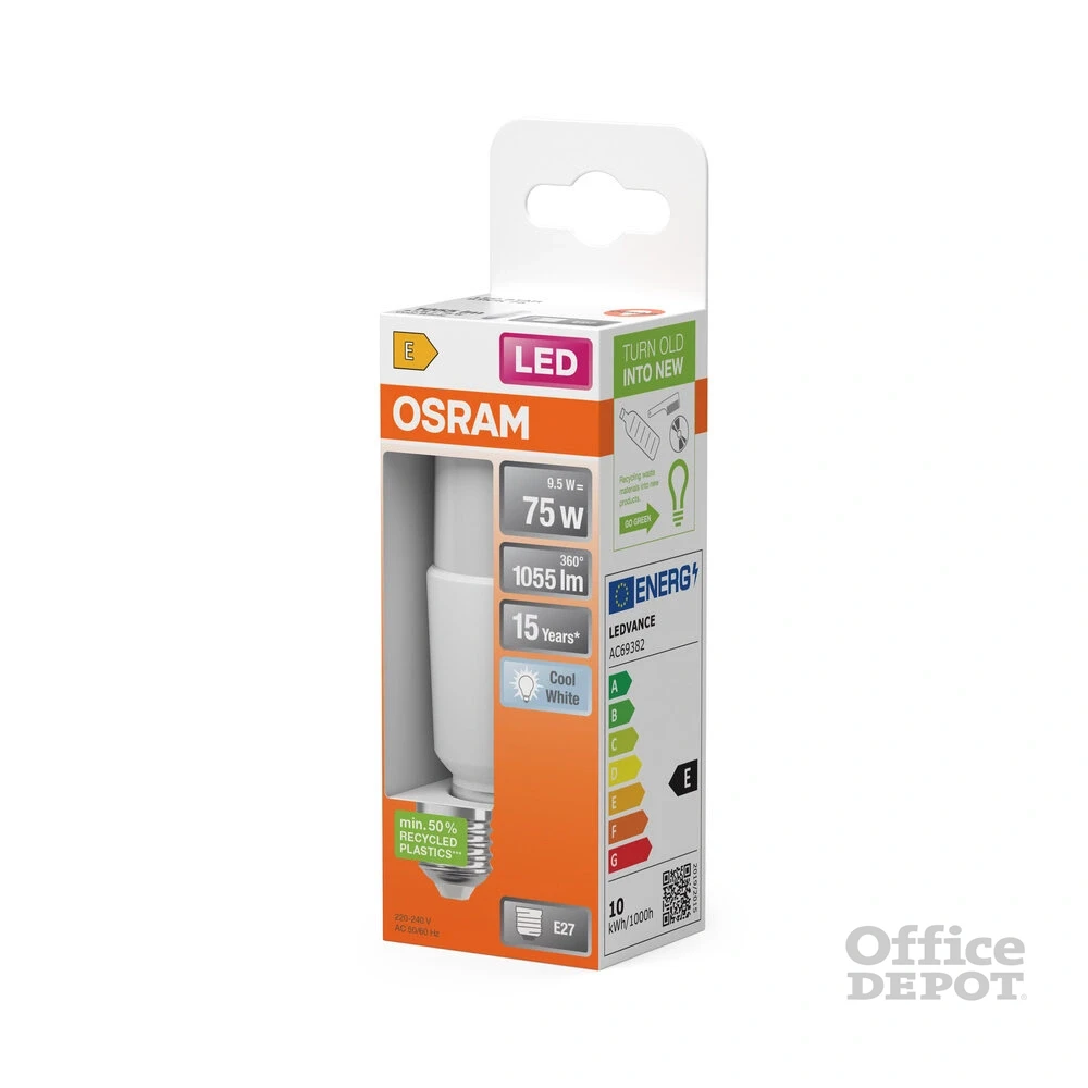 Osram Star matt búra/10W/1050lm/4000K/E27 rúd alakú LED izzó