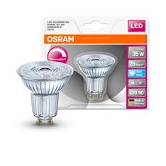 Osram Superstar PAR16 üveg ház/3,7W/230lm/4000K/GU10/230V dimmelhető LED spot izzó Osram Superstar PAR16 üveg ház/3,7W/230lm/4000K/GU10/230V dimmelhető LED spot izzó