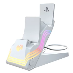 PDP 052-022-WH Afterglow Wave PlayStation 5 DualSense RGB fehér kontroller töltőállomás