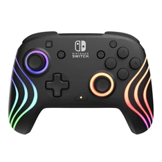 PDP 500-252-BK Afterglow Wave Nintendo Switch/Lite/OLED/Switch 2 RGB LED Lighting fekete vezeték nélküli kontroller PDP 500-252-BK Afterglow Wave Nintendo Switch/Lite/OLED/Switch 2 RGB LED Lighting fekete vezeték nélküli kontroller