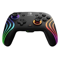PDP 500-252-BK Afterglow Wave Nintendo Switch/Lite/OLED/Switch 2 RGB LED Lighting fekete vezeték nélküli kontroller PDP 500-252-BK Afterglow Wave Nintendo Switch/Lite/OLED/Switch 2 RGB LED Lighting fekete vezeték nélküli kontroller