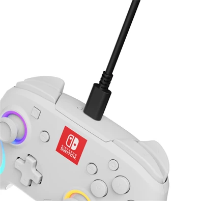 PDP 500-238-WH Afterglow Wave Nintendo Switch RGB LED Lighting fehér vezeték nélküli kontroller PDP 500-238-WH Afterglow Wave Nintendo Switch RGB LED Lighting fehér vezeték nélküli kontroller