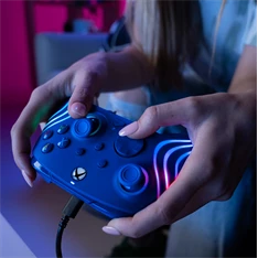 PDP 049-024-BL Afterglow Wave Xbox Series X|S/Xbox One/PC RGB LED kék vezetékes kontroller PDP 049-024-BL Afterglow Wave Xbox Series X|S/Xbox One/PC RGB LED kék vezetékes kontroller