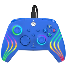 PDP 049-024-BL Afterglow Wave Xbox Series X|S/Xbox One/PC RGB LED kék vezetékes kontroller PDP 049-024-BL Afterglow Wave Xbox Series X|S/Xbox One/PC RGB LED kék vezetékes kontroller