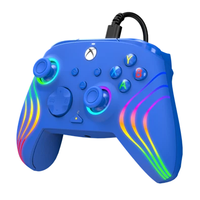 PDP 049-024-BL Afterglow Wave Xbox Series X|S/Xbox One/PC RGB LED kék vezetékes kontroller PDP 049-024-BL Afterglow Wave Xbox Series X|S/Xbox One/PC RGB LED kék vezetékes kontroller
