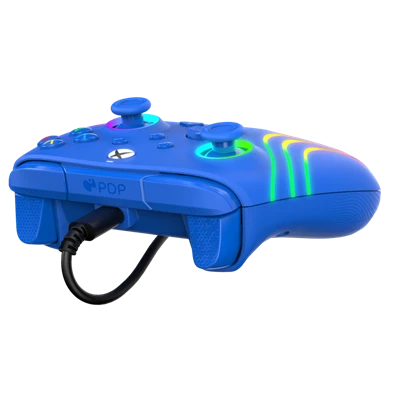PDP 049-024-BL Afterglow Wave Xbox Series X|S/Xbox One/PC RGB LED kék vezetékes kontroller PDP 049-024-BL Afterglow Wave Xbox Series X|S/Xbox One/PC RGB LED kék vezetékes kontroller