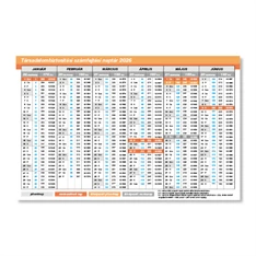 PD 2026 asztali fekvő számfejtési naptár