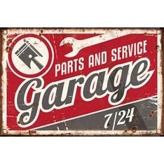 PF Garage 7/24 20x30 cm-es retro dekor fémtábla PF Garage 7/24 20x30 cm-es retro dekor fémtábla