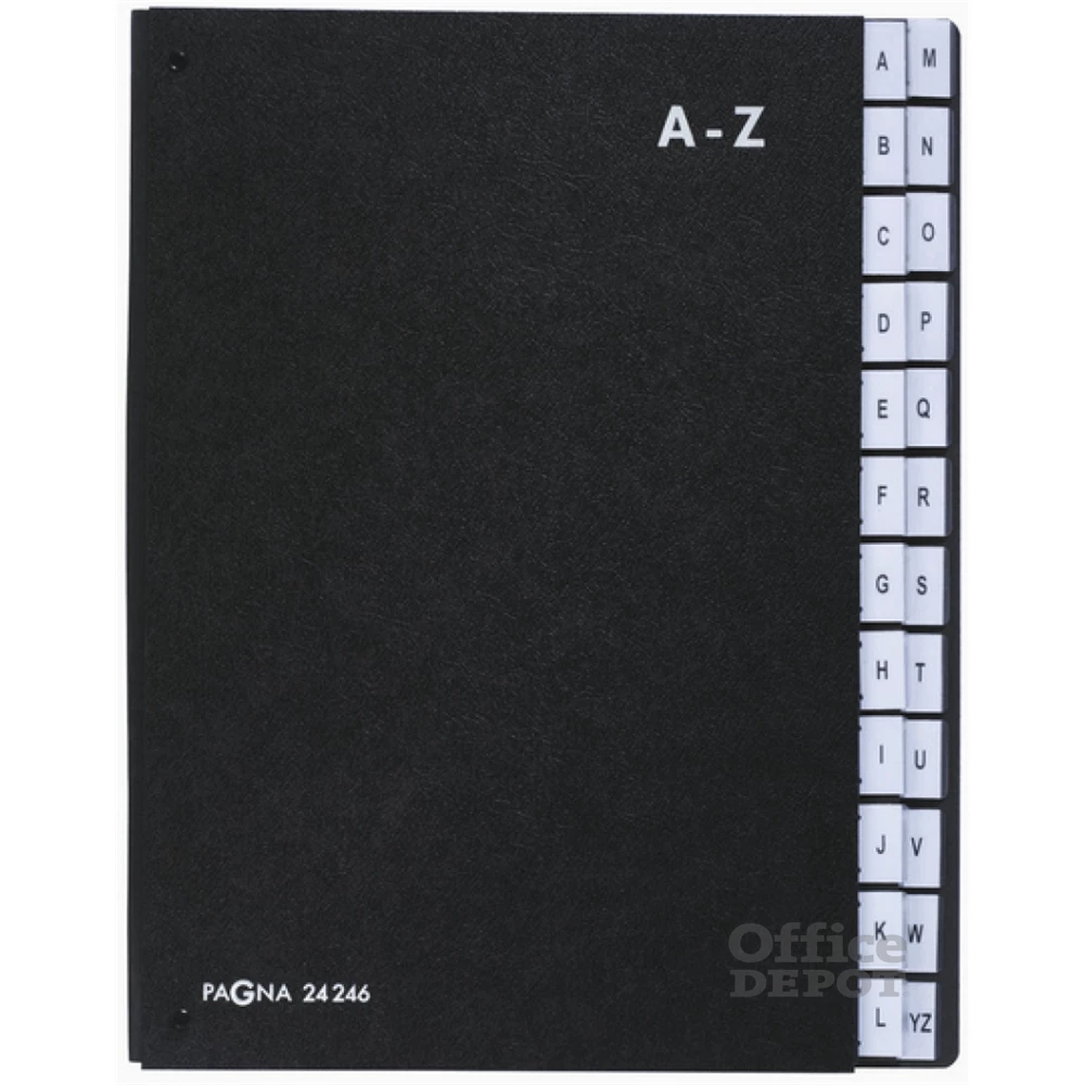 Pagna A-Z ig nyitott fekete előrendező