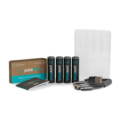 Paleblue PB-AA-C 4xAA 2000mAh USB-C újratölthető ceruza akkumulátor + töltőkábel