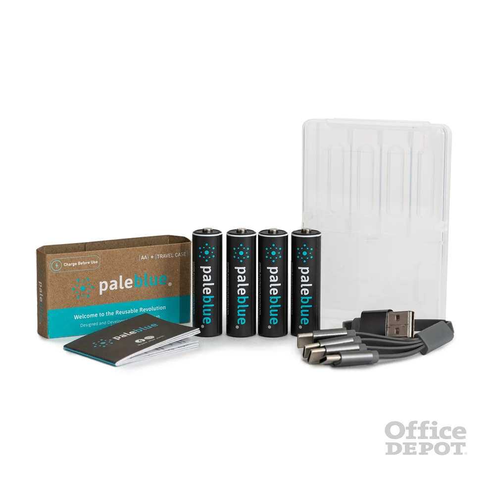 Paleblue PB-AA-C 4xAA 2000mAh USB-C újratölthető ceruza akkumulátor + töltőkábel