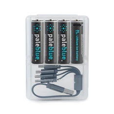 Paleblue PB-AA-C 4xAA 2000mAh USB-C újratölthető ceruza akkumulátor + töltőkábel