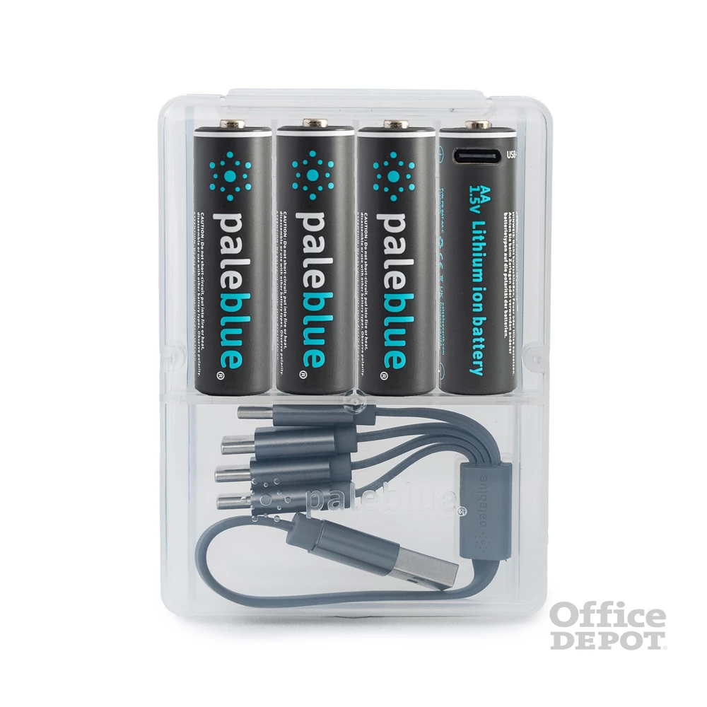 Paleblue PB-AA-C 4xAA 2000mAh USB-C újratölthető ceruza akkumulátor + töltőkábel