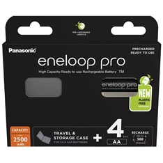 Panasonic Eneloop BK-3HCDEC4BE AA 2500mAh ceruza akku 4db/csomag Panasonic Eneloop BK-3HCDEC4BE AA 2500mAh ceruza akku 4db/csomag