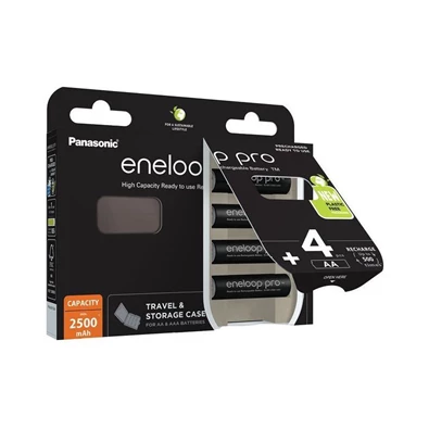 Panasonic Eneloop BK-3HCDEC4BE AA 2500mAh ceruza akku 4db/csomag Panasonic Eneloop BK-3HCDEC4BE AA 2500mAh ceruza akku 4db/csomag