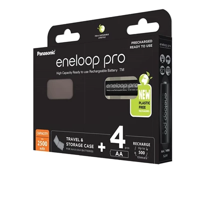 Panasonic Eneloop BK-3HCDEC4BE AA 2500mAh ceruza akku 4db/csomag Panasonic Eneloop BK-3HCDEC4BE AA 2500mAh ceruza akku 4db/csomag
