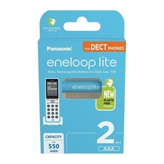 Panasonic Eneloop BK-4LCCE/2DE AAA 550mAh mikro ceruza akku 2db/csomag Panasonic Eneloop BK-4LCCE/2DE AAA 550mAh mikro ceruza akku 2db/csomag