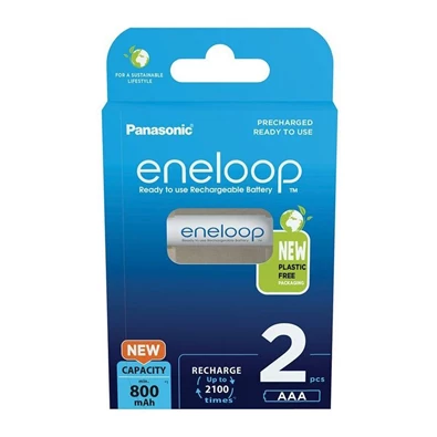 Panasonic Eneloop BK-4MCDE/2BE AAA 800mAh mikro ceruza akku 2db/csomag Panasonic Eneloop BK-4MCDE/2BE AAA 800mAh mikro ceruza akku 2db/csomag